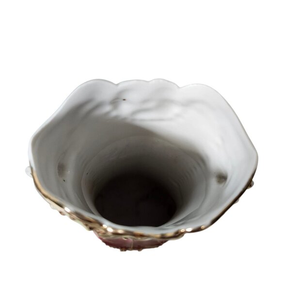 Antique German Art Nouveau Vase Set Hand Painted Floral‎ Gold Trim 1890s - 1930s - Picture 10 of 16